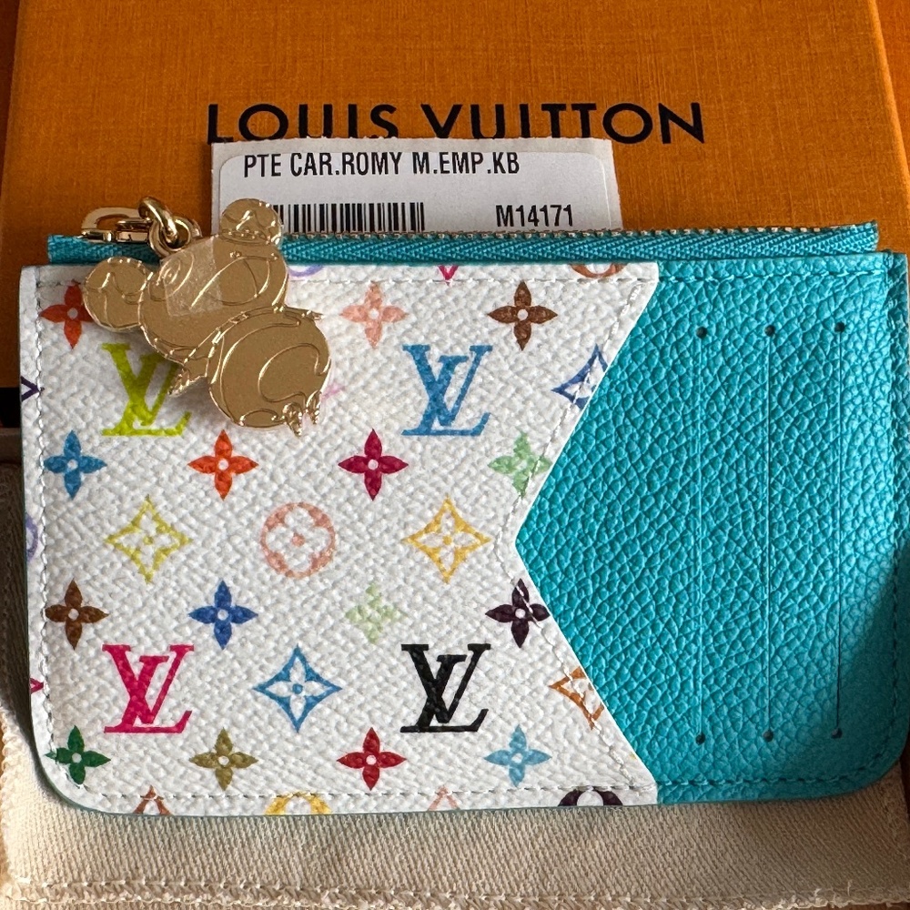 NWT Louis Vuitton Murakami LV x TM Romy Card Holder KABIRA BLUE Sold Out!